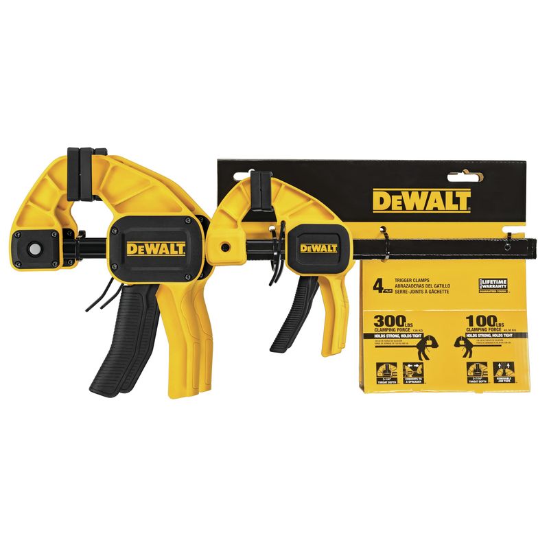 DeWalt - Medium & Large Trigger Clamps 4pk