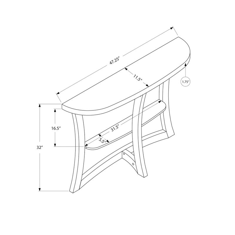 Accent Table/ Console/ Entryway/ Narrow/ Sofa/ Living Room/ Bedroom/ Laminate/ Brown/ Contemporary/ Modern