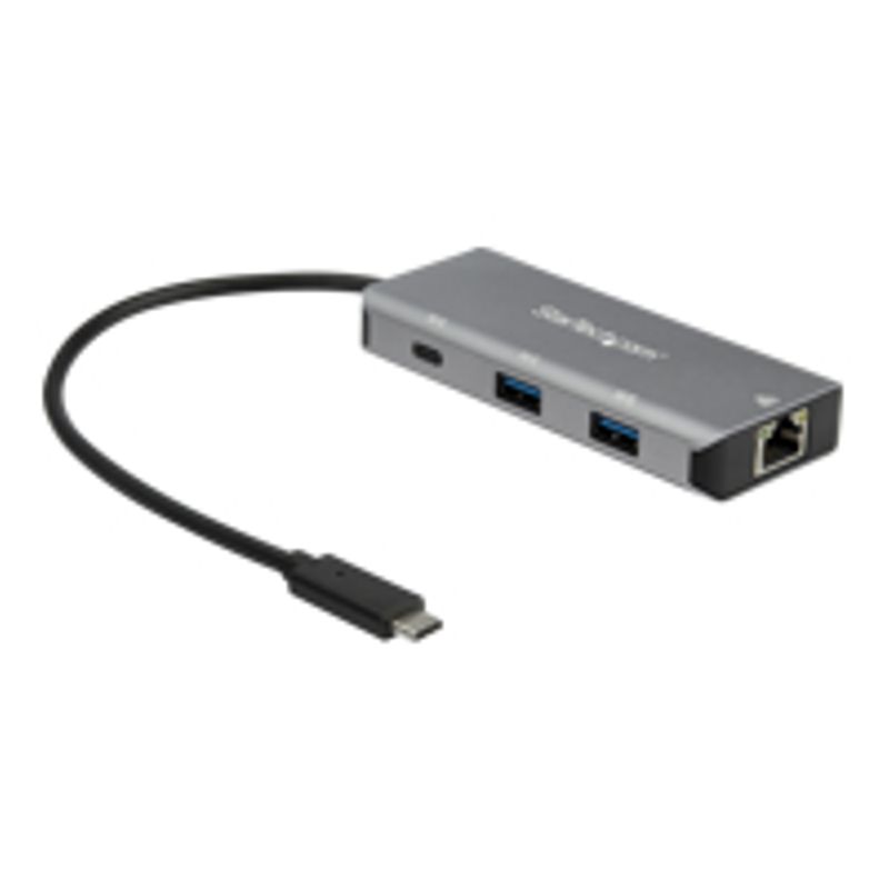 StarTech.com 3 Port USB C Hub with Gigabit Ethernet RJ45 GbE Port 2x USB-A 1x USB-C SuperSpeed 10Gbps USB 3.1/3.2 Gen 2 Type C Hub Adapter U