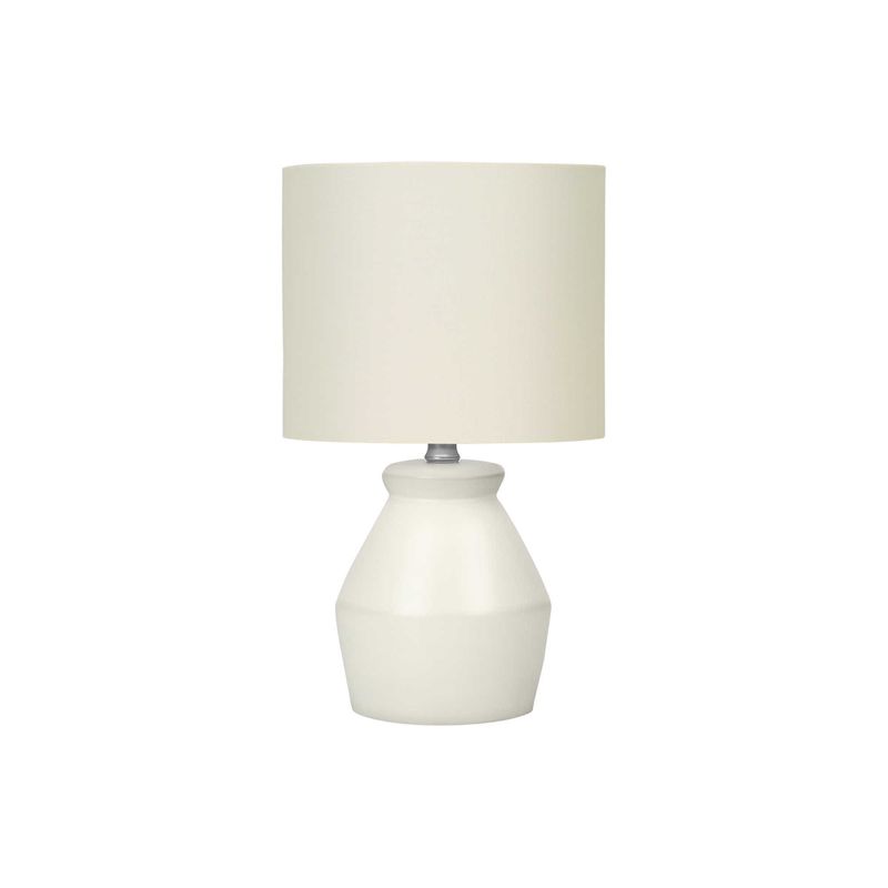 Lighting - 17"H Table Lamp Cream Ceramic / Ivory Shade