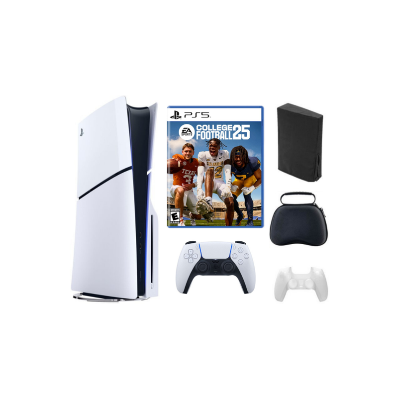 Playstation 5 Slim + College Football 25 Bundle with Accessories