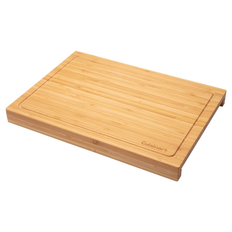 Cuisinart - Bamboo Cutting Board w/ Stainless Steel Tray