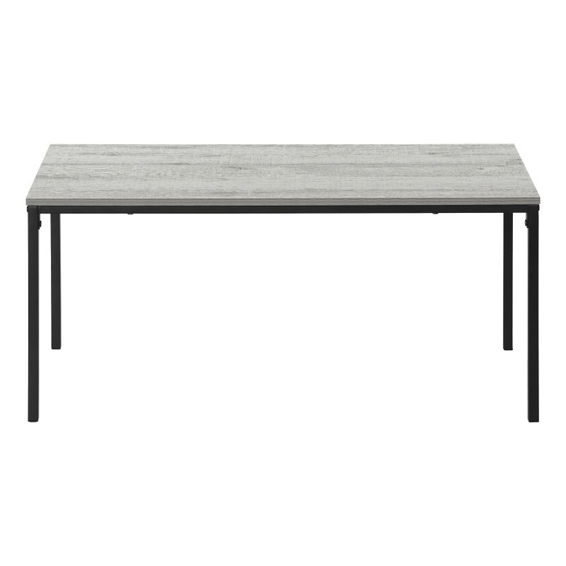 Coffee Table/ Accent/ Cocktail/ Rectangular/ Living Room/ 40"L/ Metal/ Laminate/ Grey/ Black/ Contemporary/ Modern