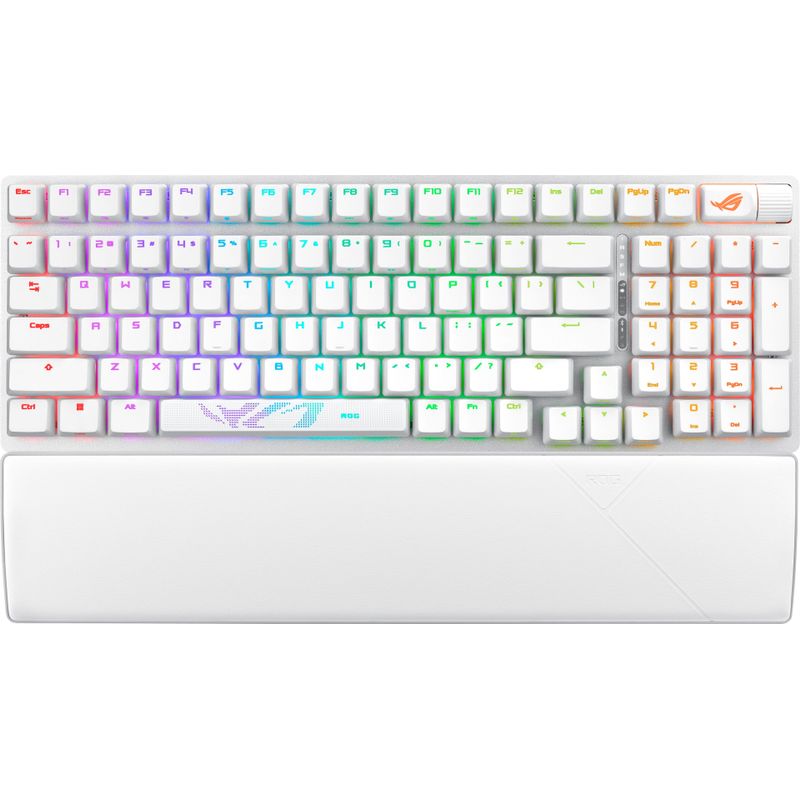 ASUS - ROG Strix Scope II 96 Full Size Wireless Mechanical Gaming Keyboard with Hot-Swappable ROG NX Snow Switches - White