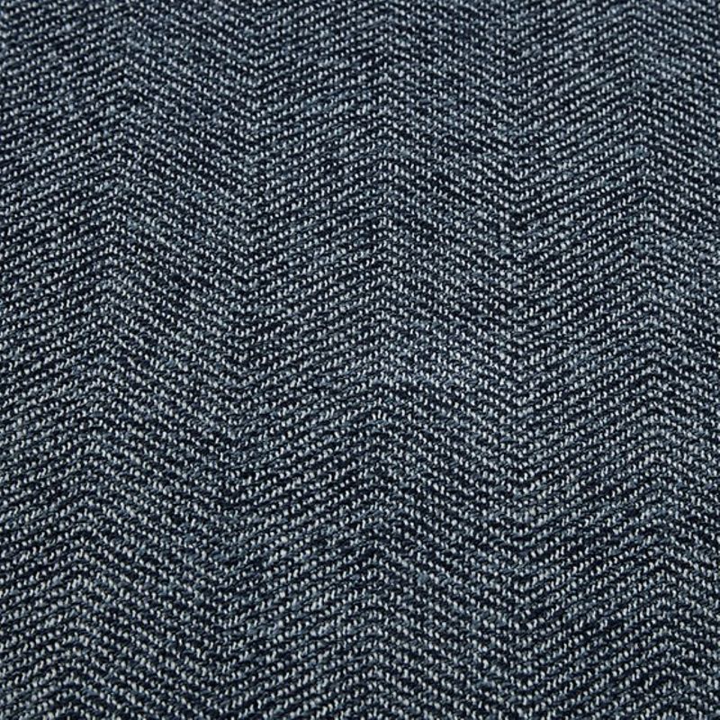 Denim, Brown Miller Round Storage Ottoman