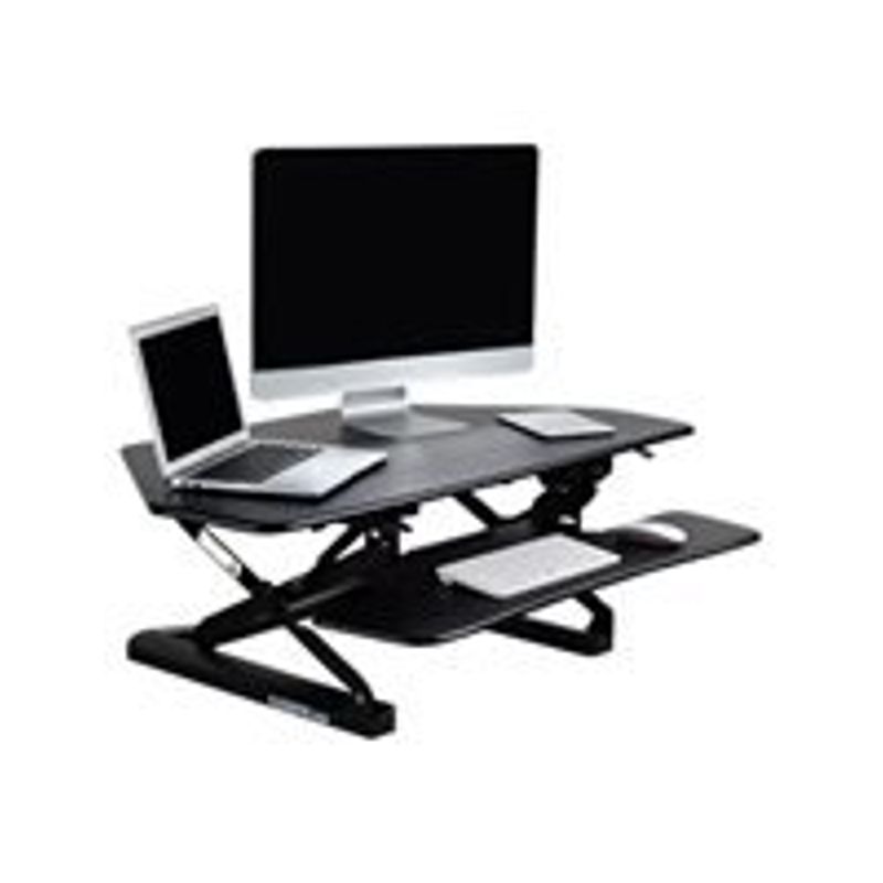 FlexiSpot M4B - standing desk converter - corner - black
