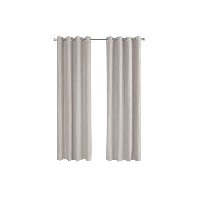 Curtain Panel/ 2pcs Set/ 54"W X 84"L/ Room Darkening/ Grommet/ Living Room/ Bedroom/ Kitchen/ Micro Suede/ Polyester/ Beige/ Contemporary/ M