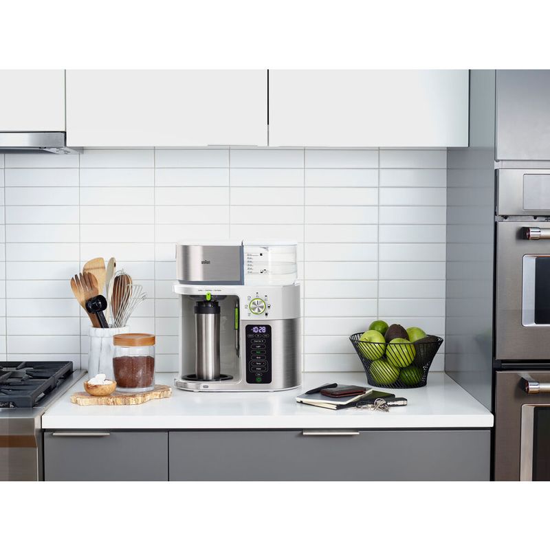 Braun - MultiServe 10-Cup SCA Certified Coffee Maker with Internal Water Spout and Glass Carafe in White
