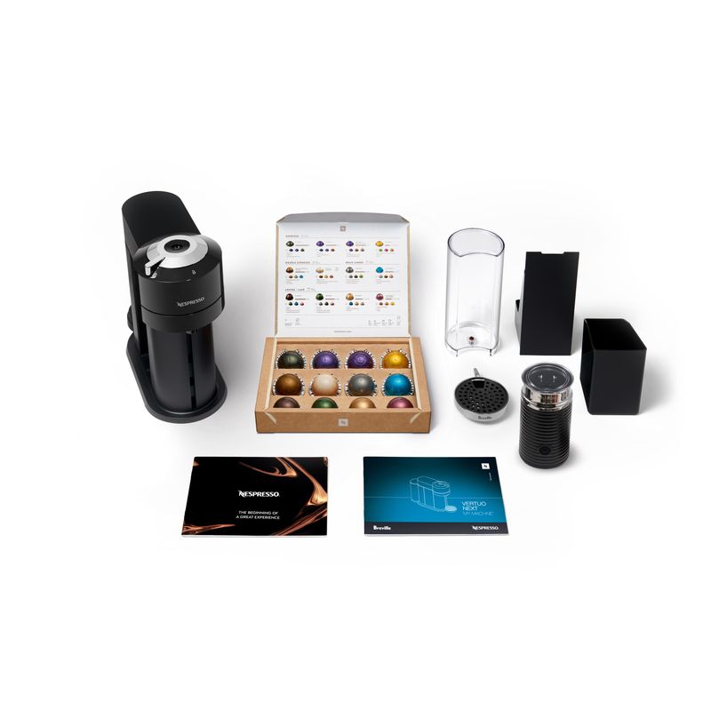 Nespresso - Vertuo Next Premium by Breville with Aeroccino3 - Classic Black