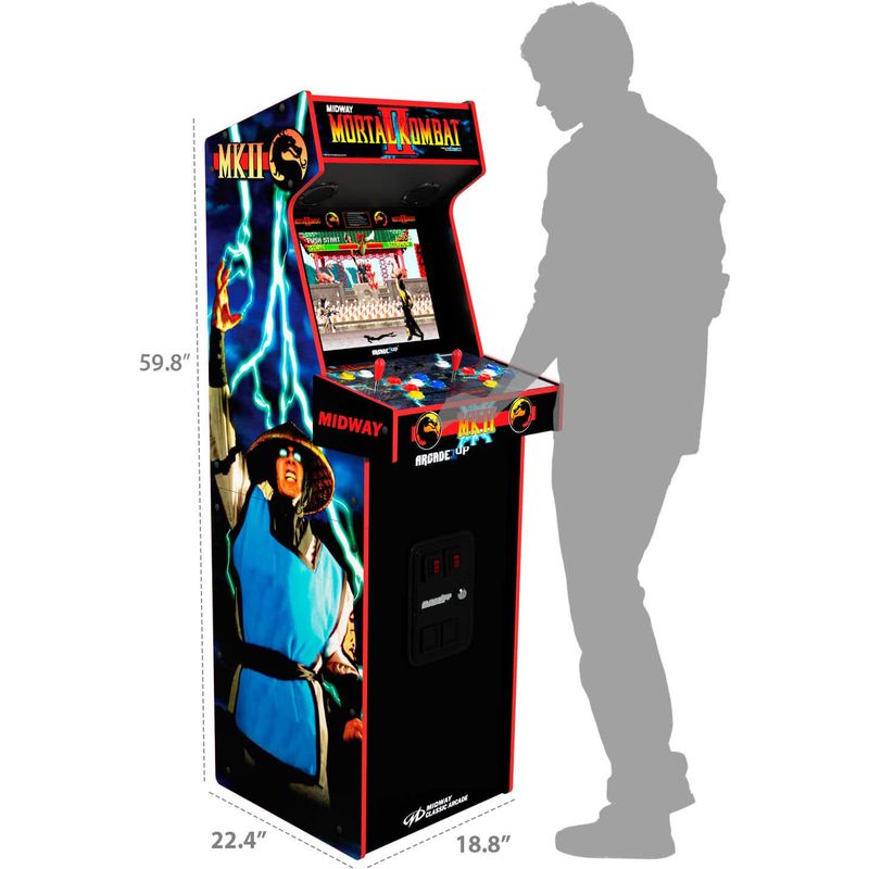 Arcade1Up - Mortal Kombat II Deluxe Arcade Game - Black