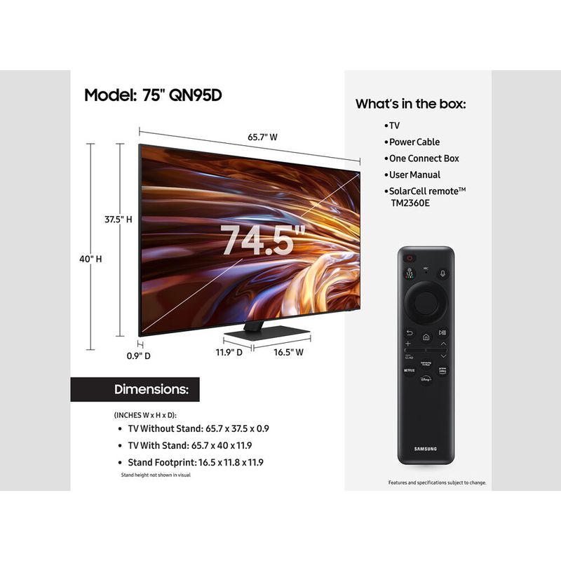Samsung 75" Class QLED 4K Q80D Smart TV