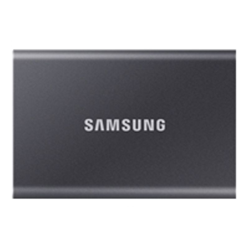 Samsung - T7 1TB External USB 3.2 Gen 2 Portable SSD with Hardware Encryption - Titan Gray