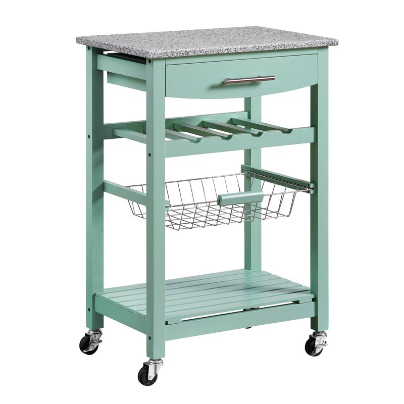 Ravenel Kitchen Island With Green