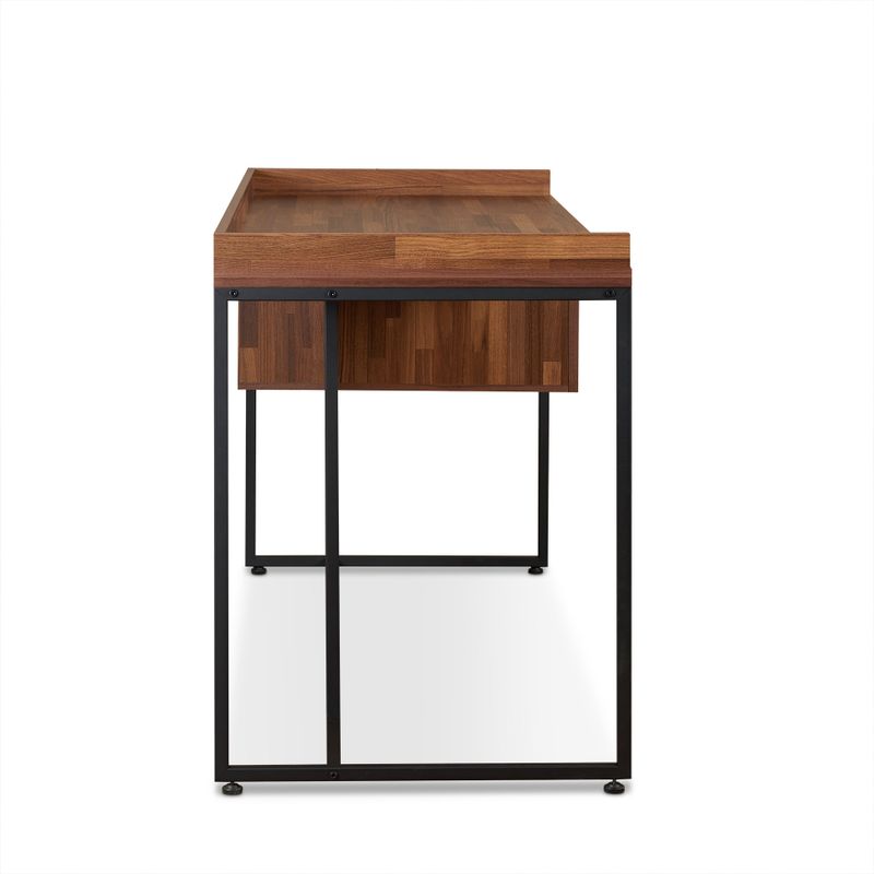 ACME Sara Writing Desk, Walnut & Sandy Black