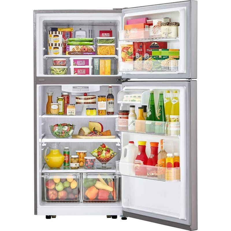 LG - 20.2 Cu. Ft. Top-Freezer Refrigerator - Stainless Steel