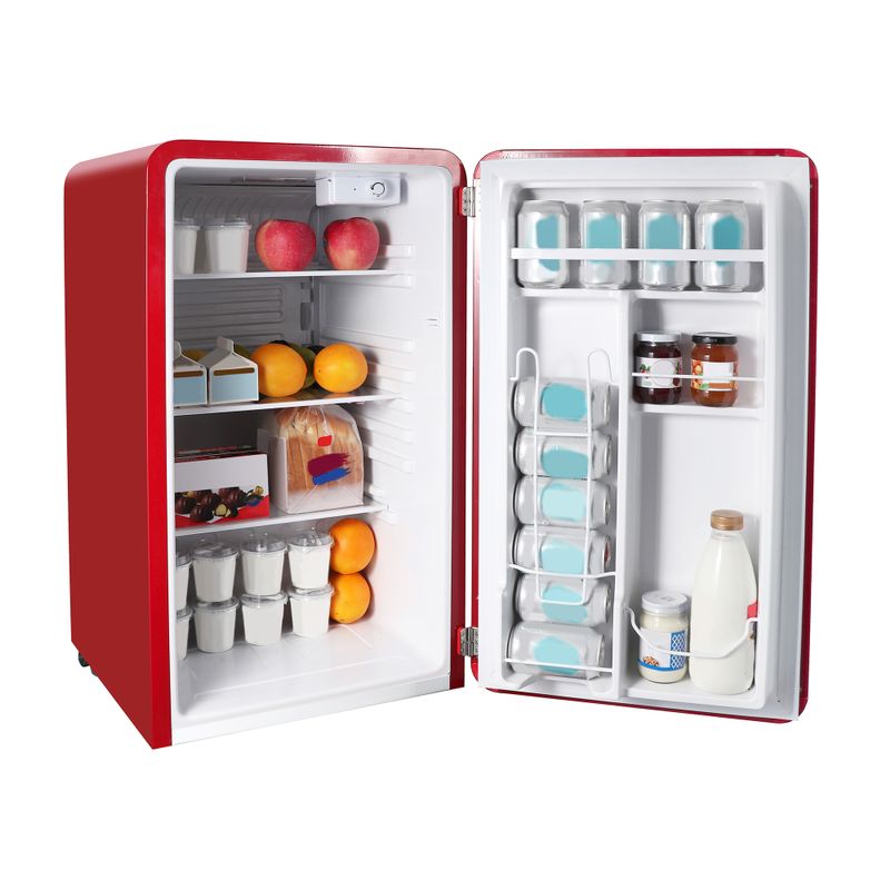 Magic Chef 3.2 cu. ft. Retro Mini Refrigerator in Red, without Freezer