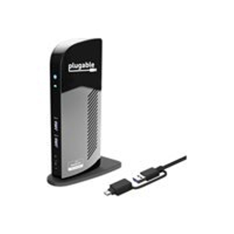 Plugable UD-3900C - docking station - USB-C / USB 3.0 - 2 x HDMI - 1GbE