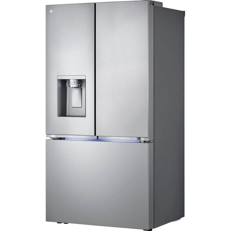 LG - Counter-Depth MAX 25.5 Cu. Ft. French Door Smart Refrigerator with Four Kinds of Ice - Stainless Steel