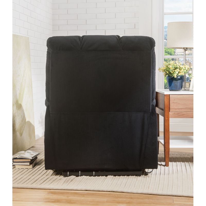 ACME Ipompea Recliner w/Power Lift & Massage, Black Velvet