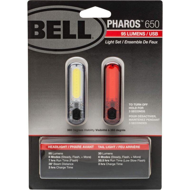 Bell - Pharos 650 COB LED Bike Light Set for Bike and Scooter - Multicolor