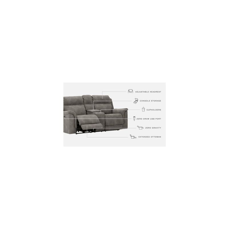 Next-Gen DuraPella Power Reclining Loveseat/Console/Adjustable Headrest