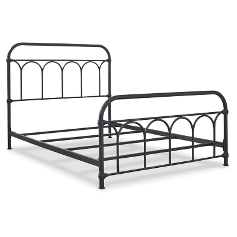 Black Nashburg Full Metal Headboard/Footboard/Rails