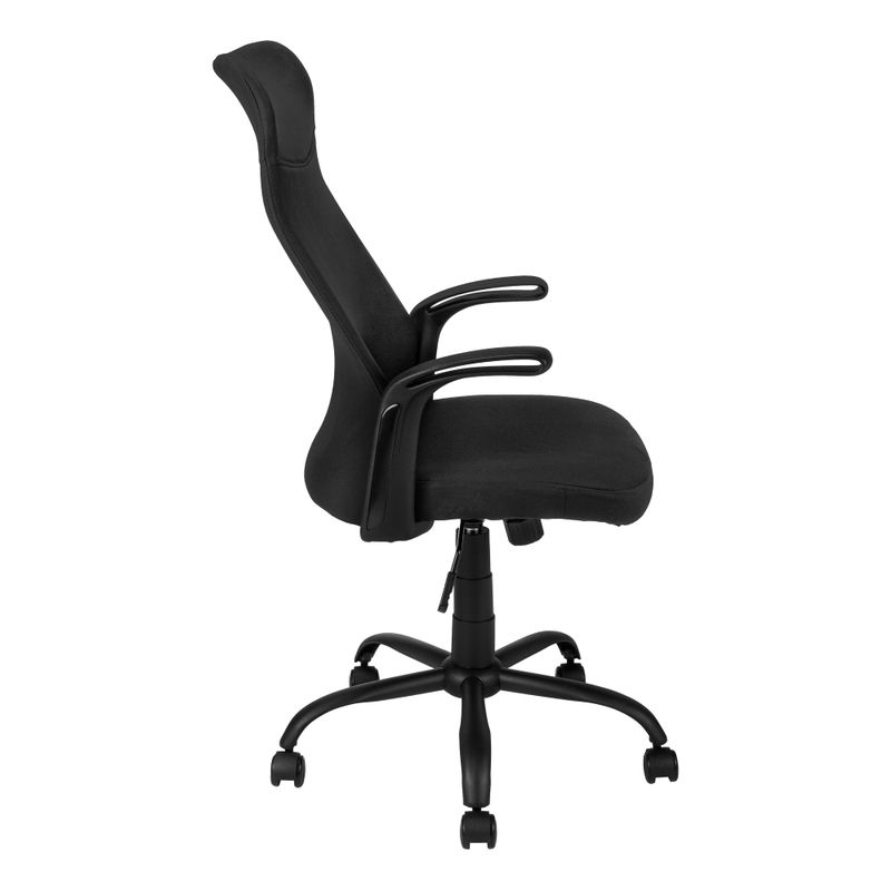 Office Chair/ Adjustable Height/ Swivel/ Ergonomic/ Armrests/ Computer Desk/ Work/ Metal/ Mesh/ Black/ Contemporary/ Modern