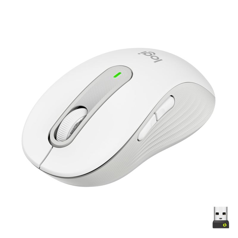 Logitech - Signature M650 Wireless Optical Mouse with Silent Clicks - Wireless - Off-White