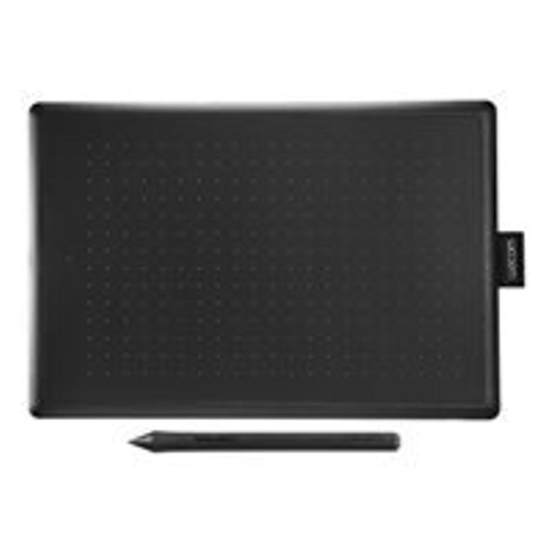 One by Wacom Student Drawing Tablet (medium) - Works with Chromebook, Mac, PC - Black/Red