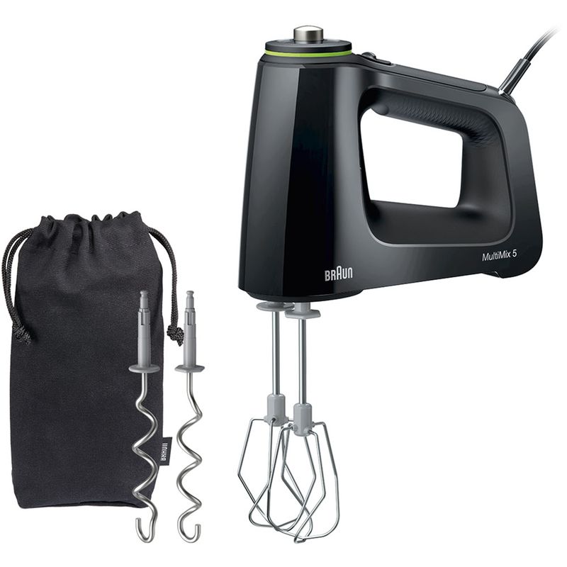 Braun - MultiMix 5 Hand Mixer in Black with MultiWhisks and Dough Hooks, 350-Watts