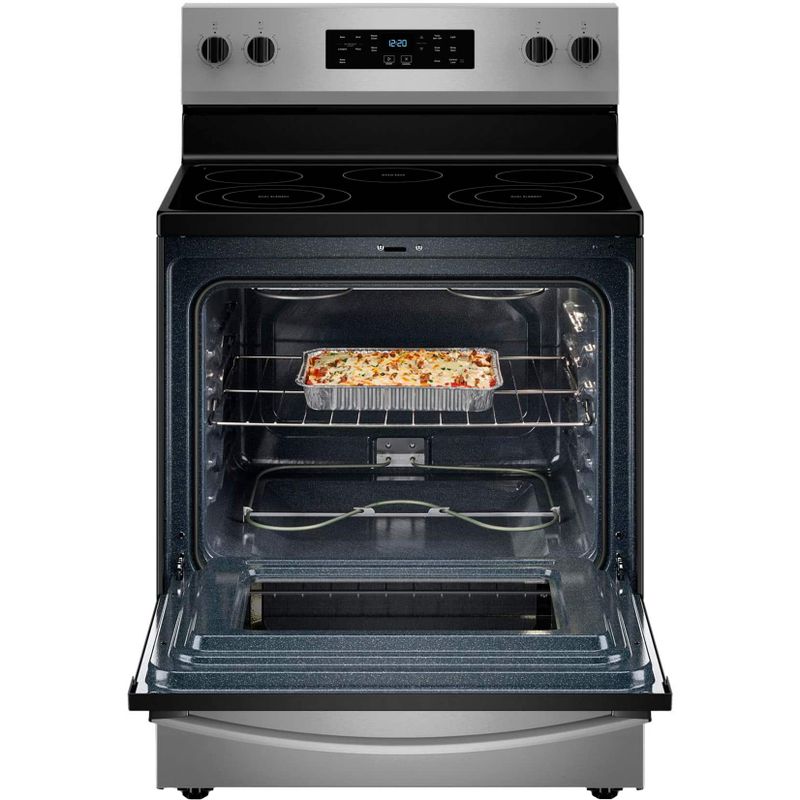 Whirlpool - 5.3 Cu. Ft. Freestanding Electric Range with Cooktop Flexibility - Stainless Steel