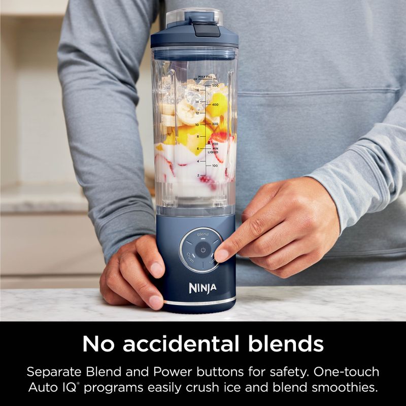 Ninja - Blast Max Portable Blender with 22oz Twist & Go Vessel - Deep Navy