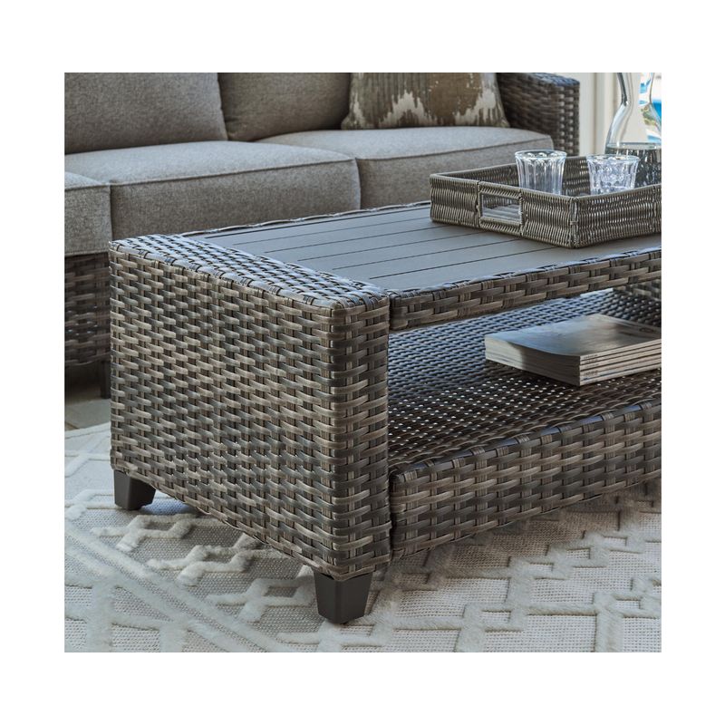 Oasis Court Outdoor Sofa/Chairs/Table Set (Set of 4)