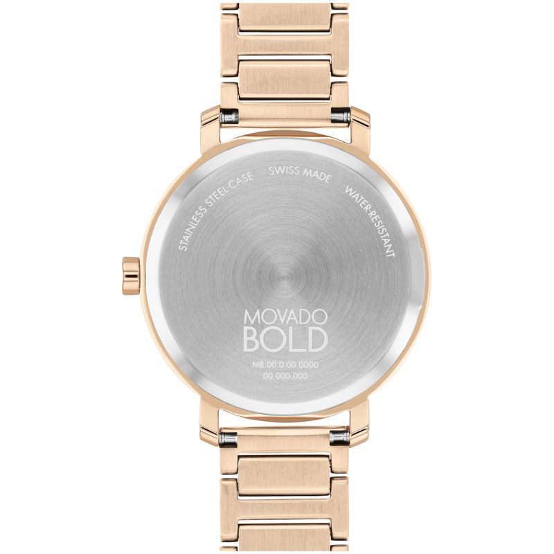 Movado - Ladies' Bold Evolution 2.0 Rose Gold-Tone SS Watch w/ Crystal Dot RG Dial