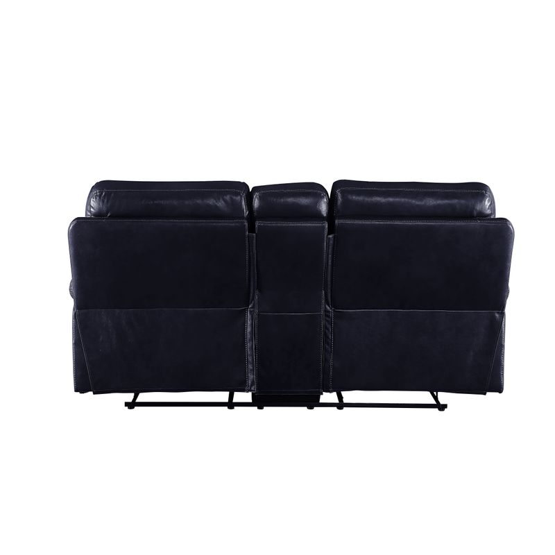 ACME Aashi Motion Loveseat w/Console, Navy Leather-Gel Match