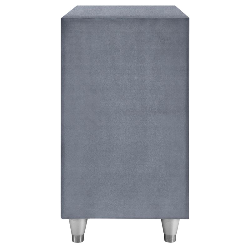 Antonella 3-drawer Upholstered Nightstand Grey