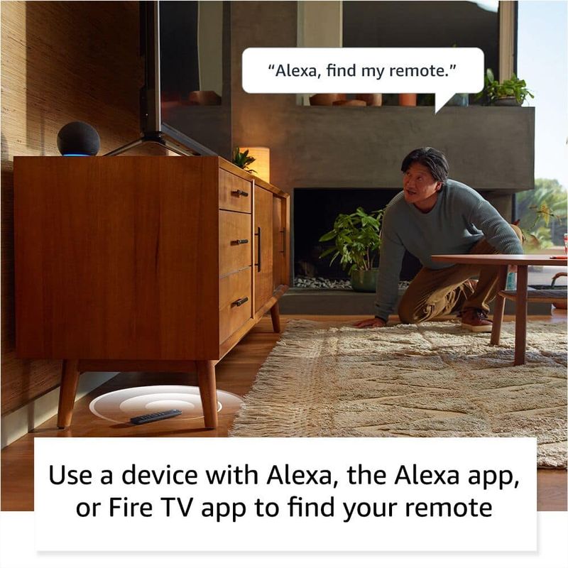 Amazon - Fire TV Remote Pro with remote finder, Alexa, TV controls, and backlit buttons (requires compatible Fire TV device) - Black