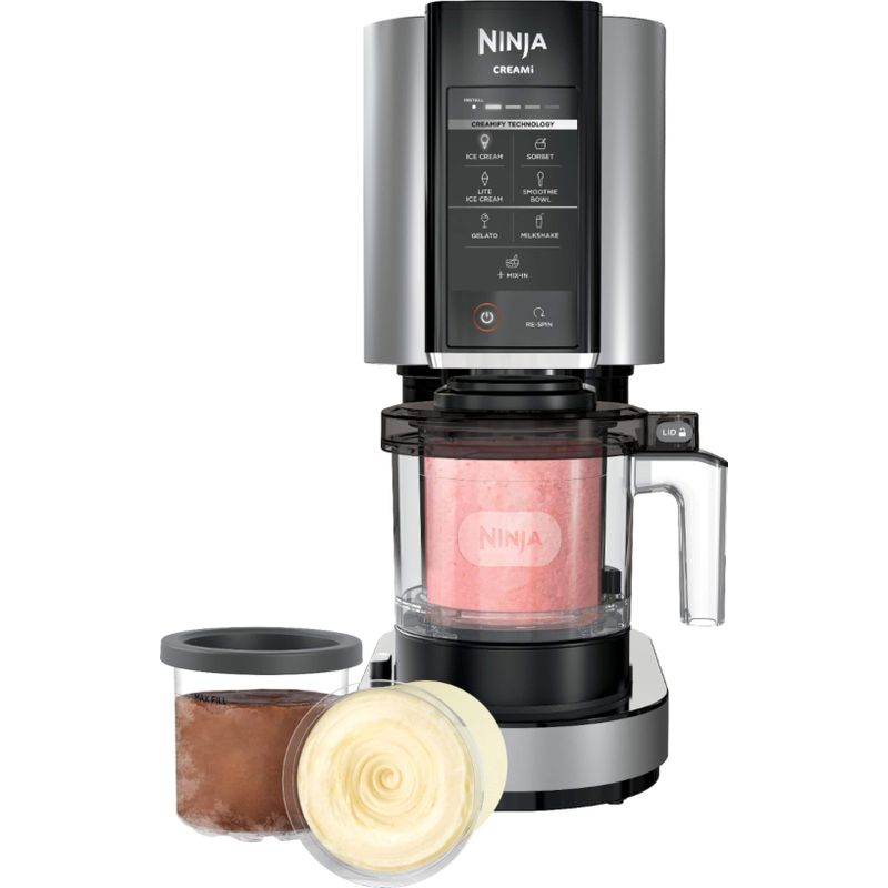 Ninja - CREAMi, Ice Cream Maker, 7 One-Touch Programs - Cloud Silver