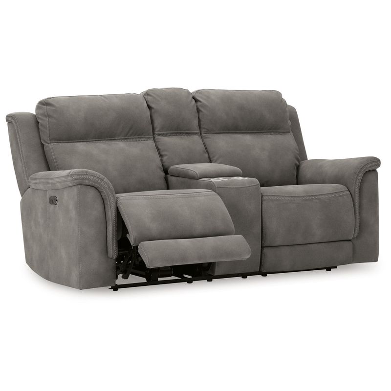 Next-Gen DuraPella Power Reclining Loveseat/Console/Adjustable Headrest