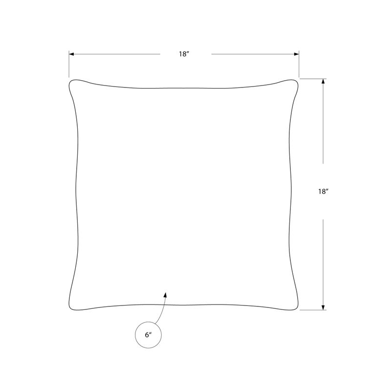 Pillows/ 18 X 18 Square/ Insert Included/ decorative Throw/ Accent/ Sofa/ Couch/ Bedroom/ Polyester/ Hypoallergenic/ Blue/ Modern