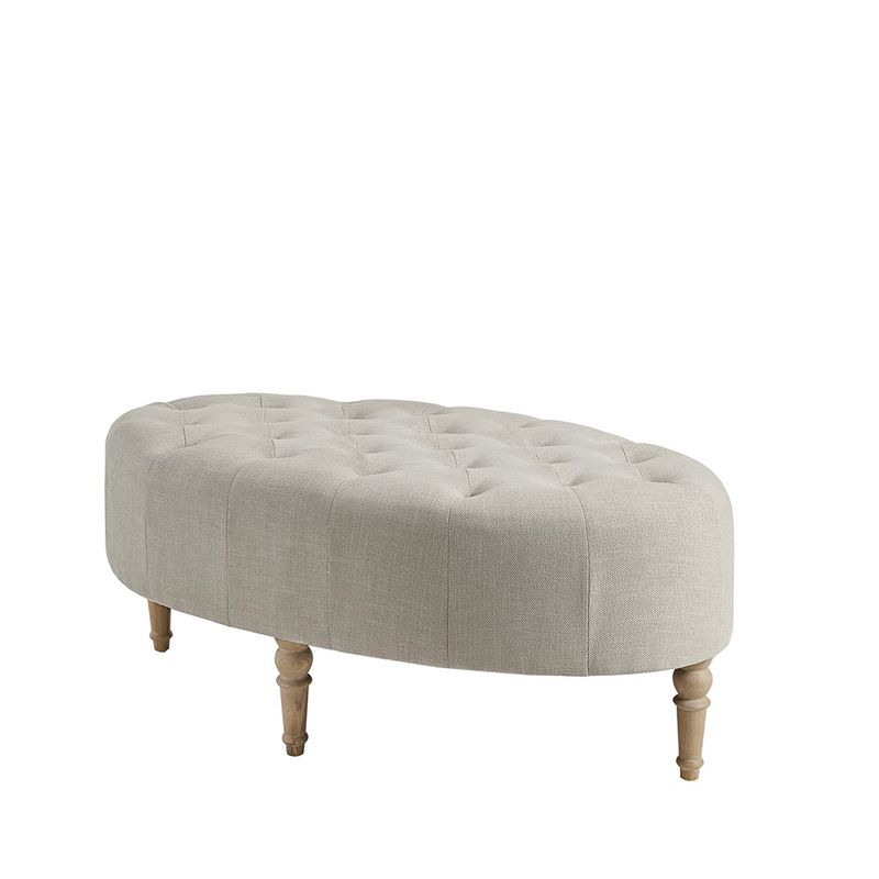 Merce Linen Oval Accent Ottoman