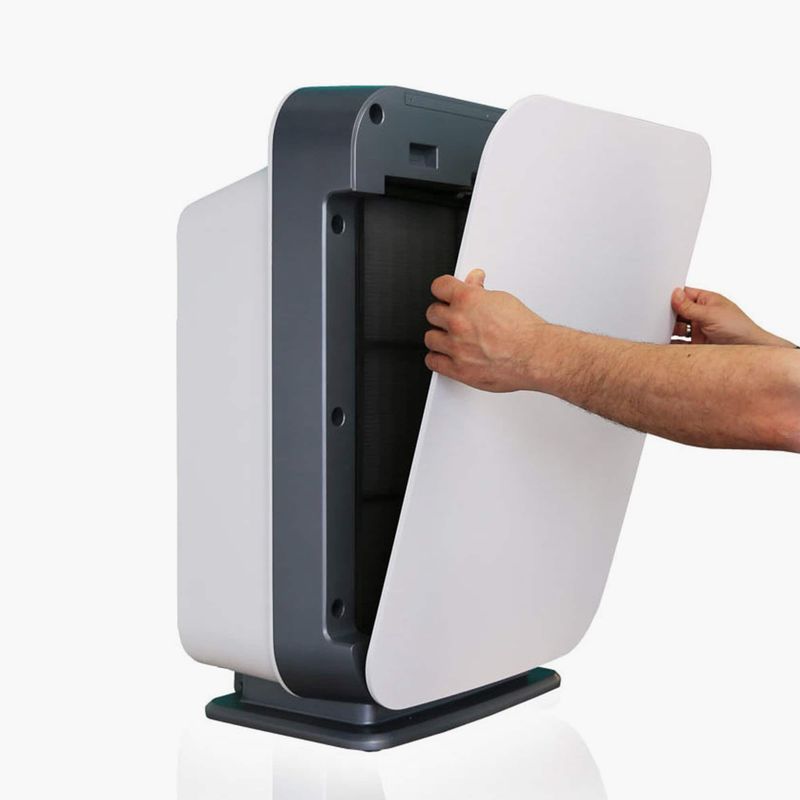Alen - BreatheSmart 75i 1300 SqFt Air Purifier with Fresh HEPA Filter for Allergens, Dust, Odors & Smoke - Weathered Gray