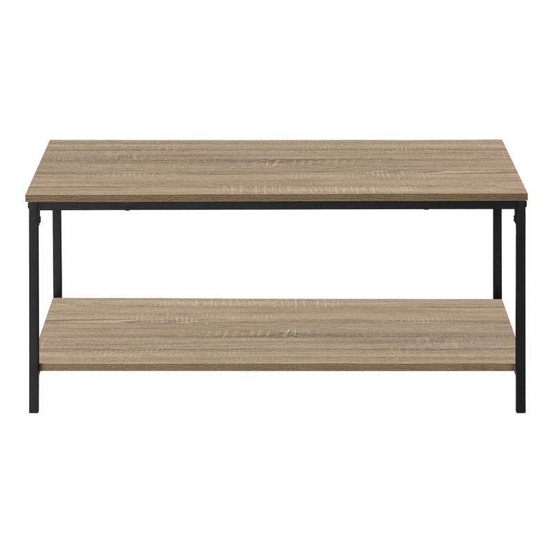 Coffee Table/ Accent/ Cocktail/ Rectangular/ Living Room/ 40"L/ Metal/ Laminate/ Brown/ Black/ Contemporary/ Modern