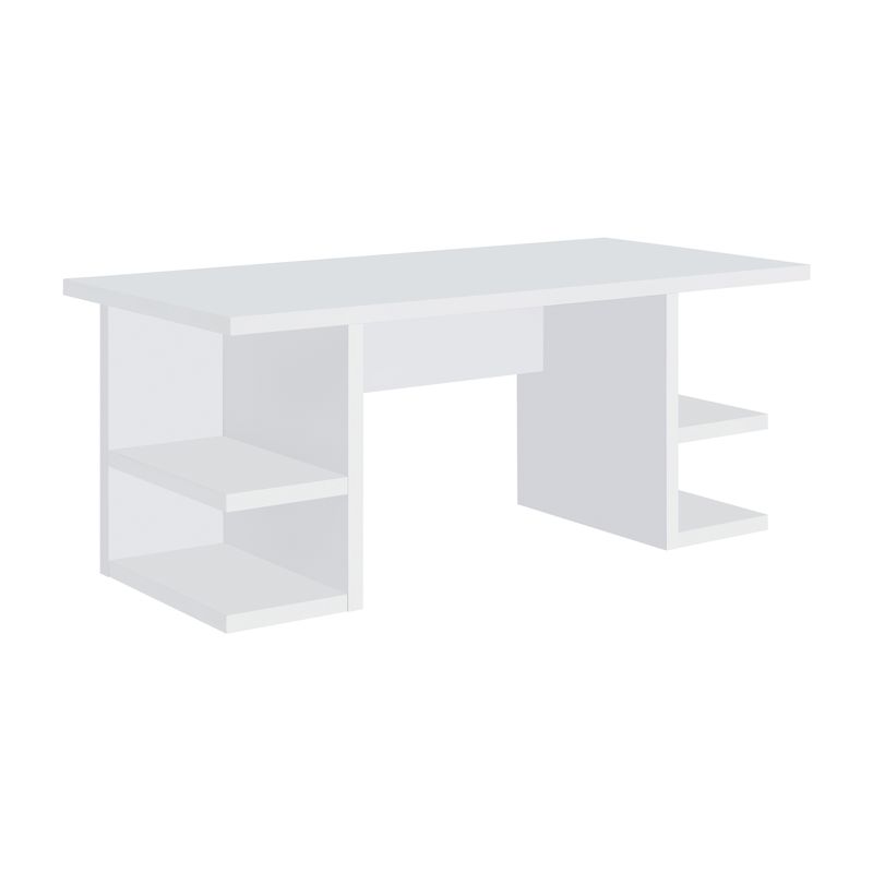 Alice Writing Desk with Open Shelves White