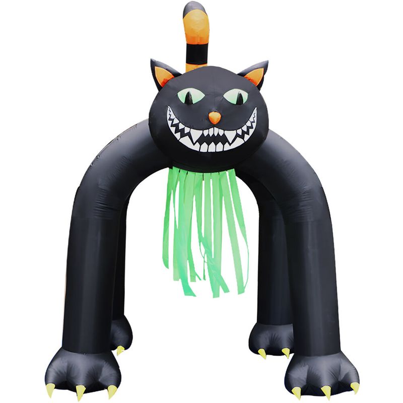 10-Ft. Tall Pre-lit Inflatable Black Cat Arch