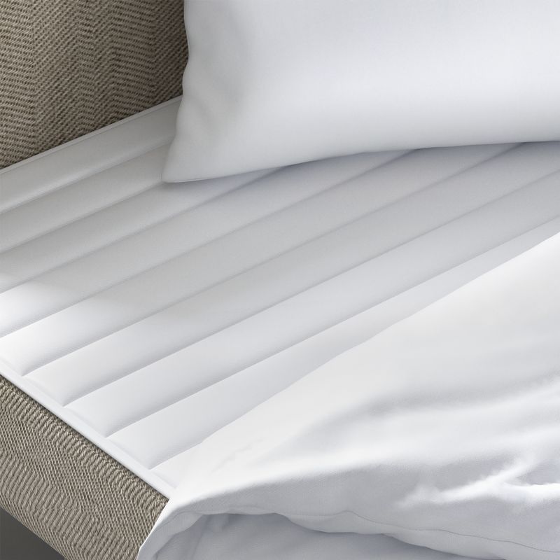 White Frisco Ultra-Soft Microfiber Waterproof Sofa Bed Mattress Pad Queen