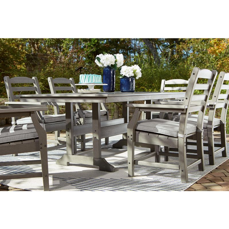 Visola Rectangular Dining Table w/Umbrella Option
