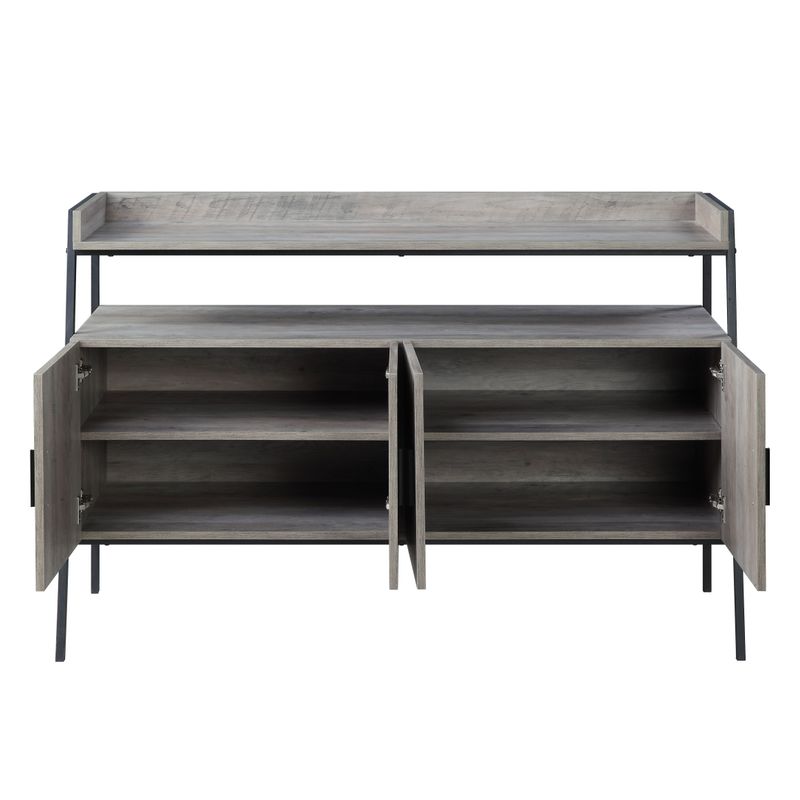 ACME Samiya TV Stand, Gray Oak & Black Finish