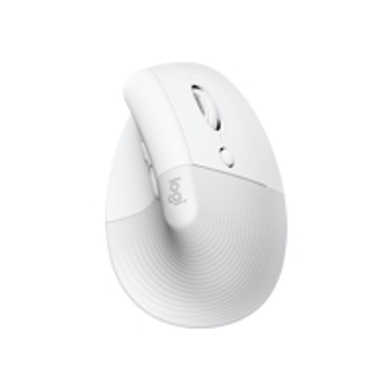 Logitech - Lift for Mac Bluetooth Optical Ergonomic Mouse with 4 Customizable Buttons - Wireless - Off-White