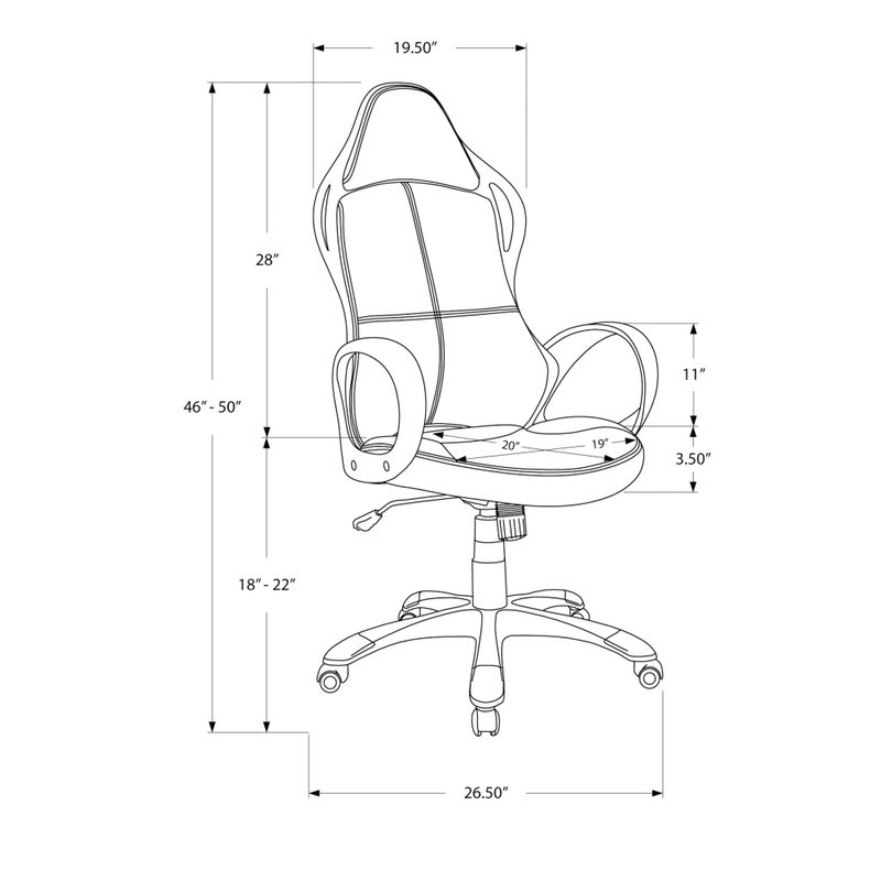 Office Chair/ Gaming/ Adjustable Height/ Swivel/ Ergonomic/ Armrests/ Computer Desk/ Work/ Metal/ Mesh/ Black/ Red/ Contemporary/ Modern